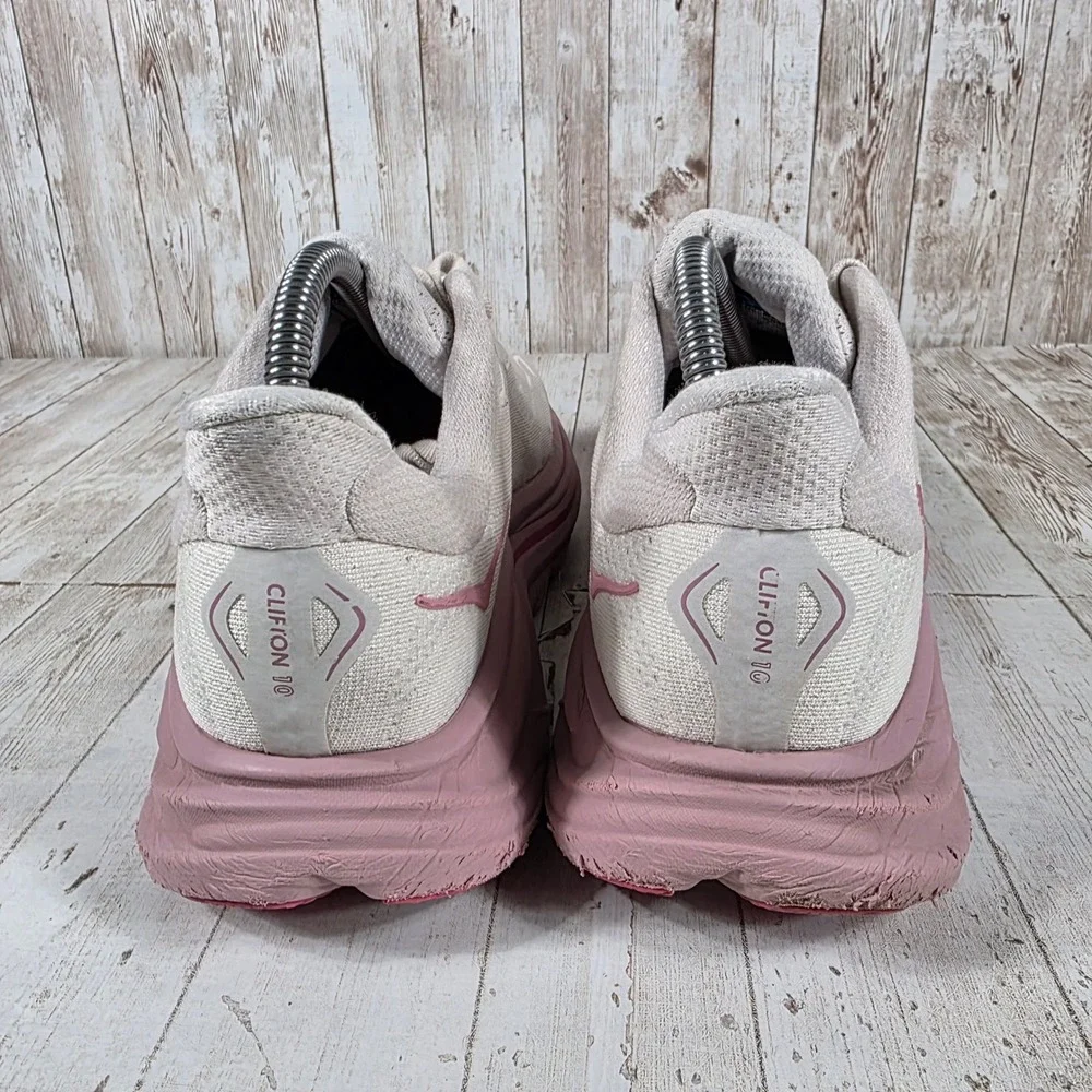 Hoka Clifton 9 Womens 9D Wide Running Shoes Rose Quartz Pink 1162050 RMP